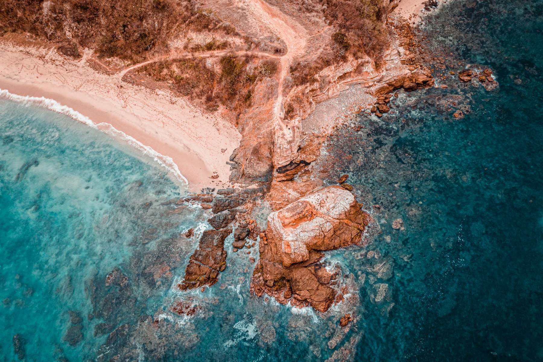 The Punta Mita coastline from the air