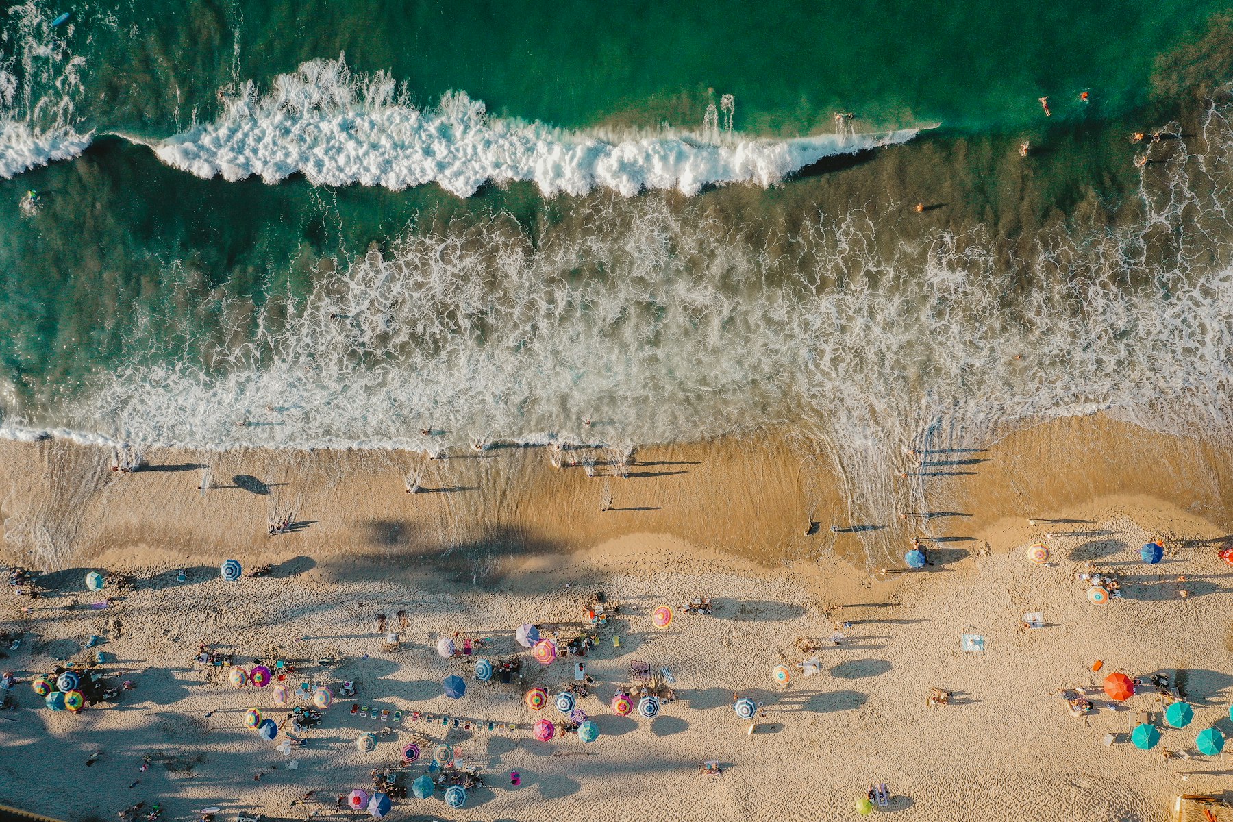The main beach at Sayulita on a busy afternoon
