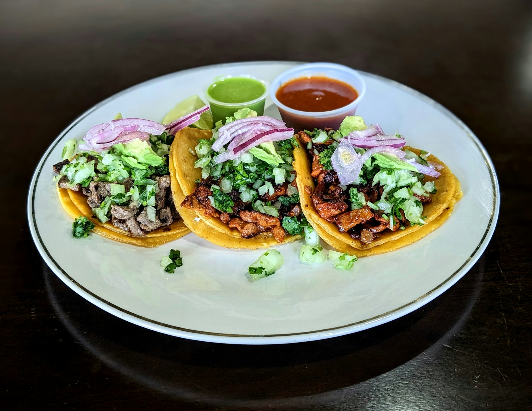 Tacos from a street food stand in Sayulita